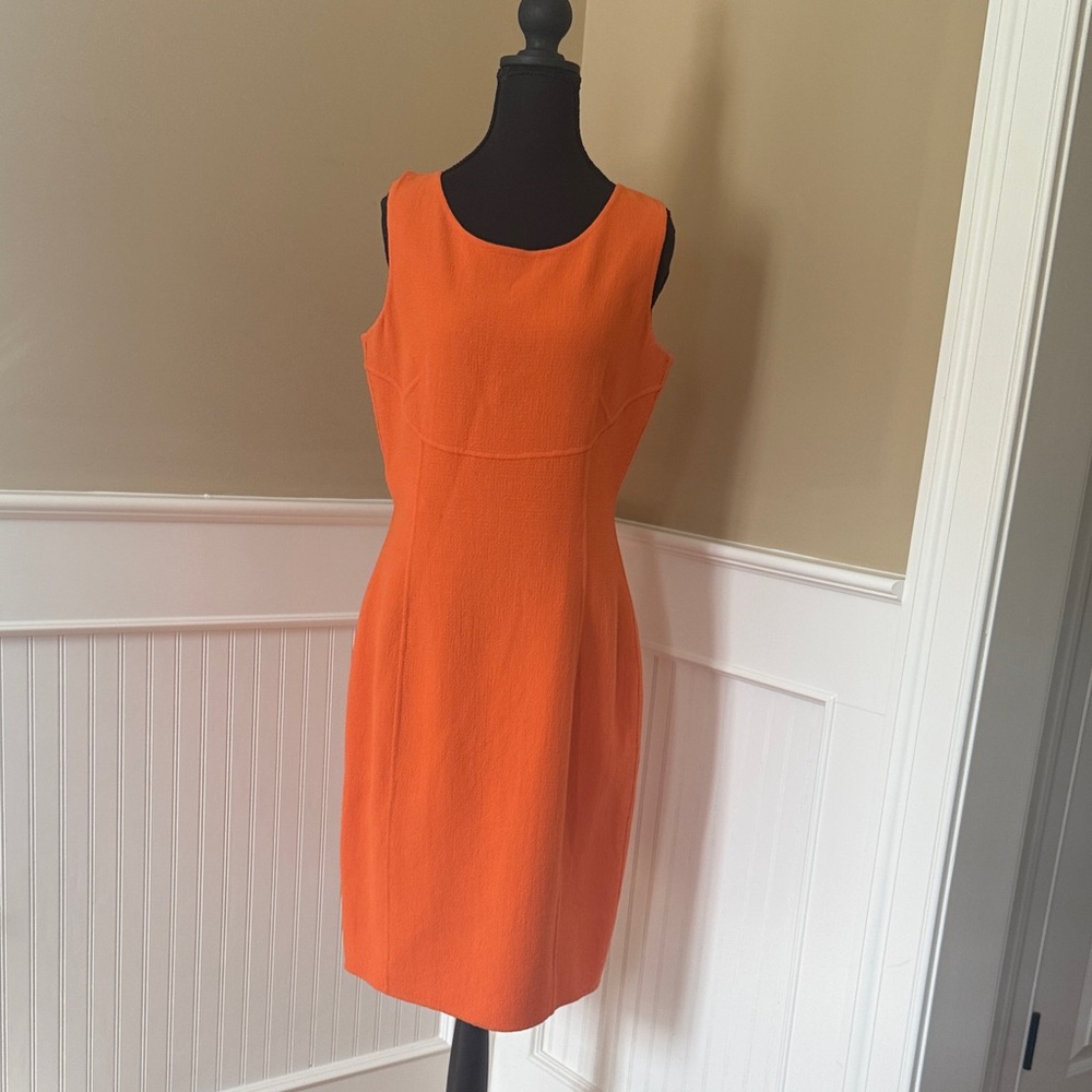 Armani Collezioni Vibrant Orange Mini Dress